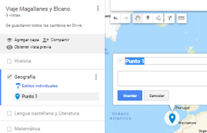 Captura "mis mapas" de Google